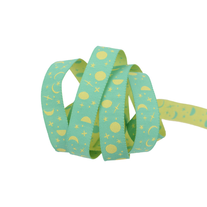 True Colors 2025 - Space Sprinkles in Sea Glass - 5/8" width - by Tula Pink - One Yard