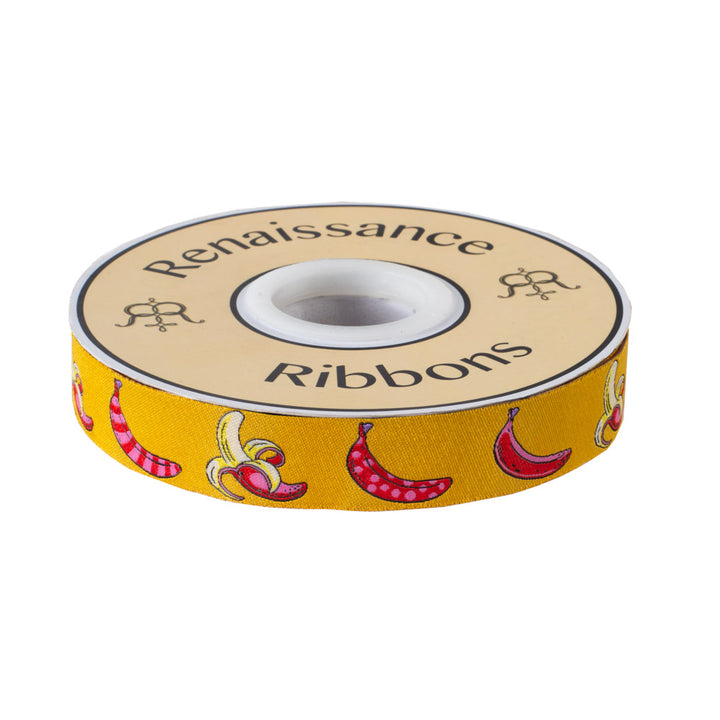 Don't Slip in Mango - 7/8" width - by Tula Pink - One Yard