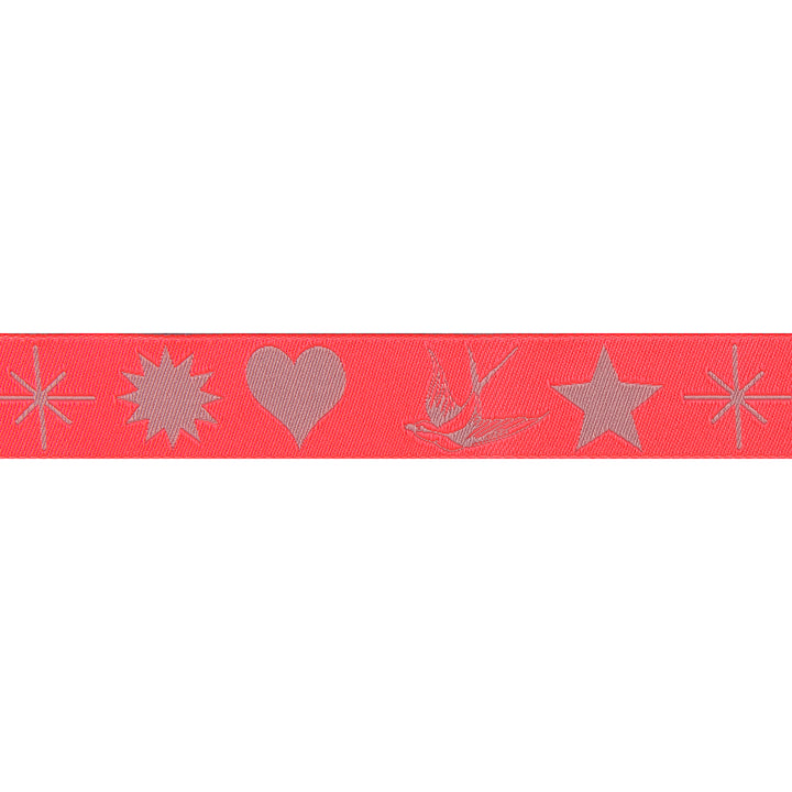 Fairy Flakes in Cosmic/Pink - 7/8" width - Tula Pink EverGlow - by the yd