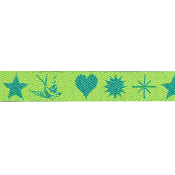 Fairy Flakes in Spirit/Teal - 7/8" width - Tula Pink EverGlow - by the yd