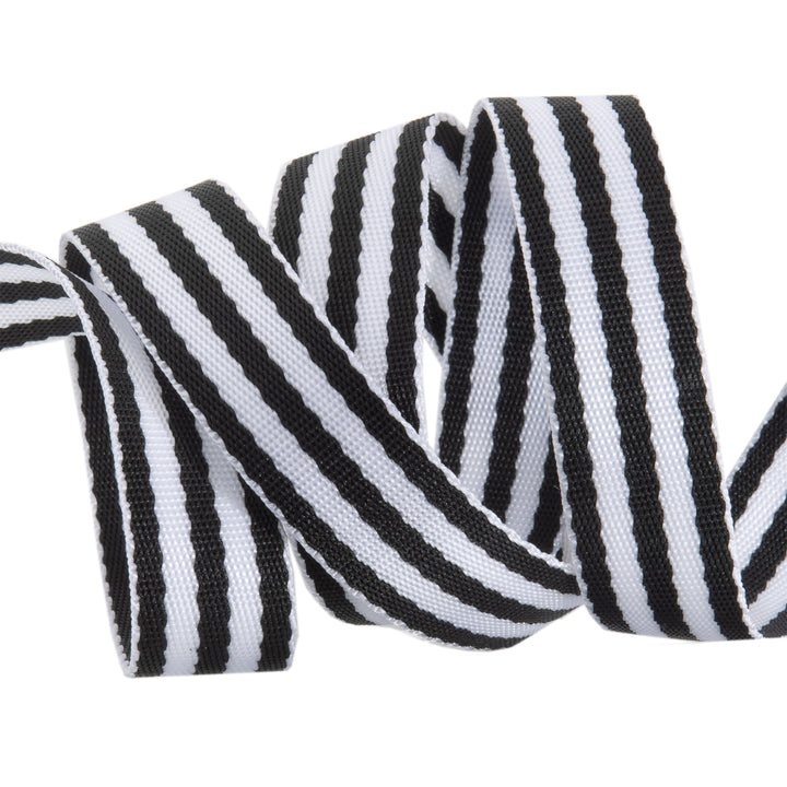 Black/White - 1" wide Nylon Webbing - by Tula Pink - 1 Yard