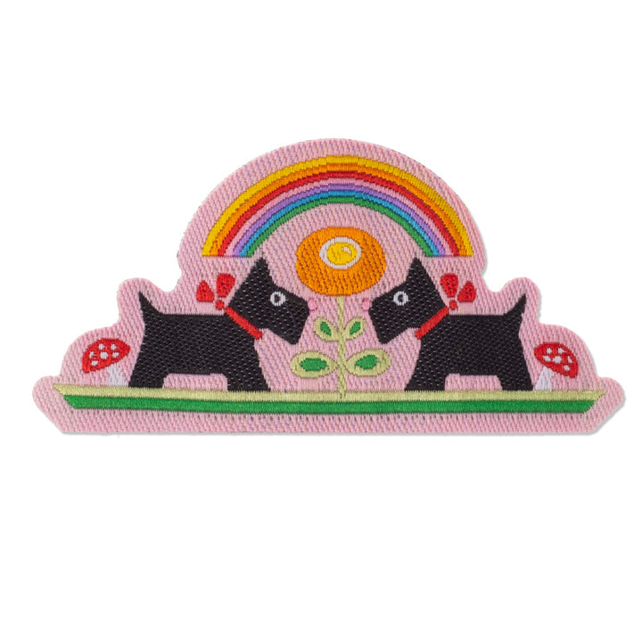 Set of 6 Patches Scotties Rainbow and Cherries Full Heart-ME