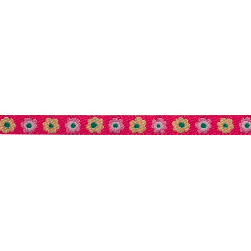 Narrow Pink Flowers row - 3/8" - Kaffe Fassett - by the yard