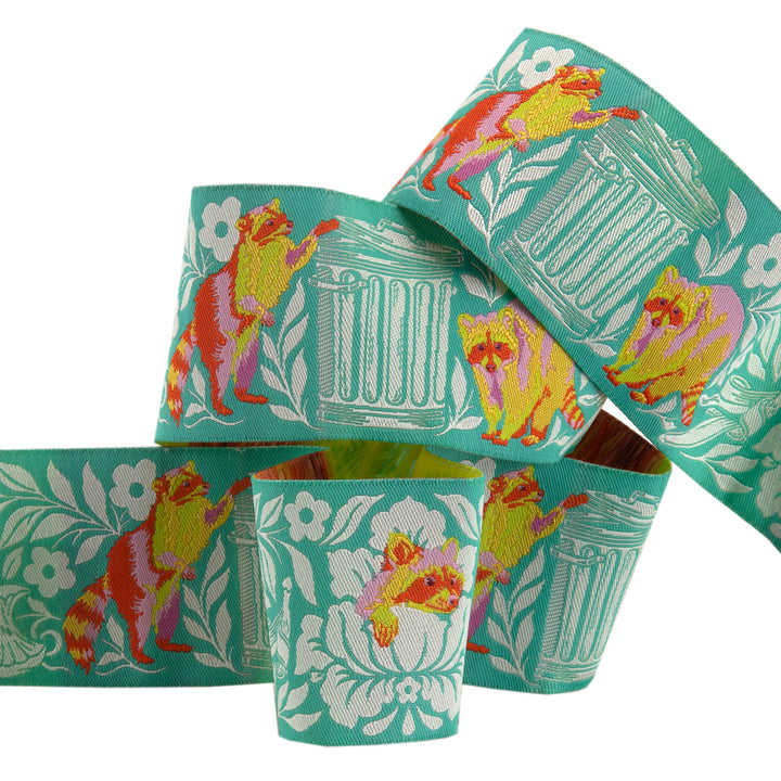 One Man's Trash Green 2"-Glow Tula Pink Tiny Beasts-by the yard