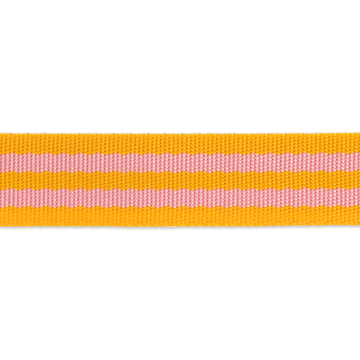 2yd Pink/Orange - 1" Nylon Webbing - by Tula Pink