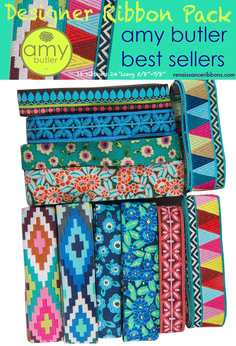 New! Amy Butler Best Seller -Designer Ribbon Pack DP-19