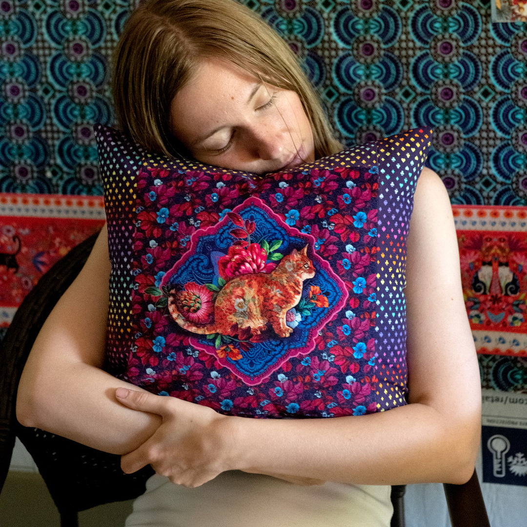 Make your own Velvet Cat Cushion Cover