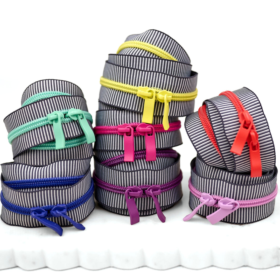 Striped Zippers
