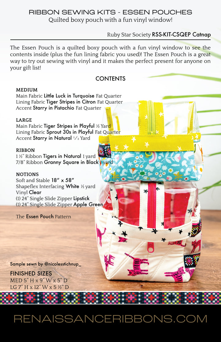 Sewing Kit - Essen Pouch Set in Catnap