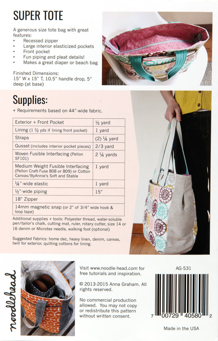 Super Tote by Noodlehead