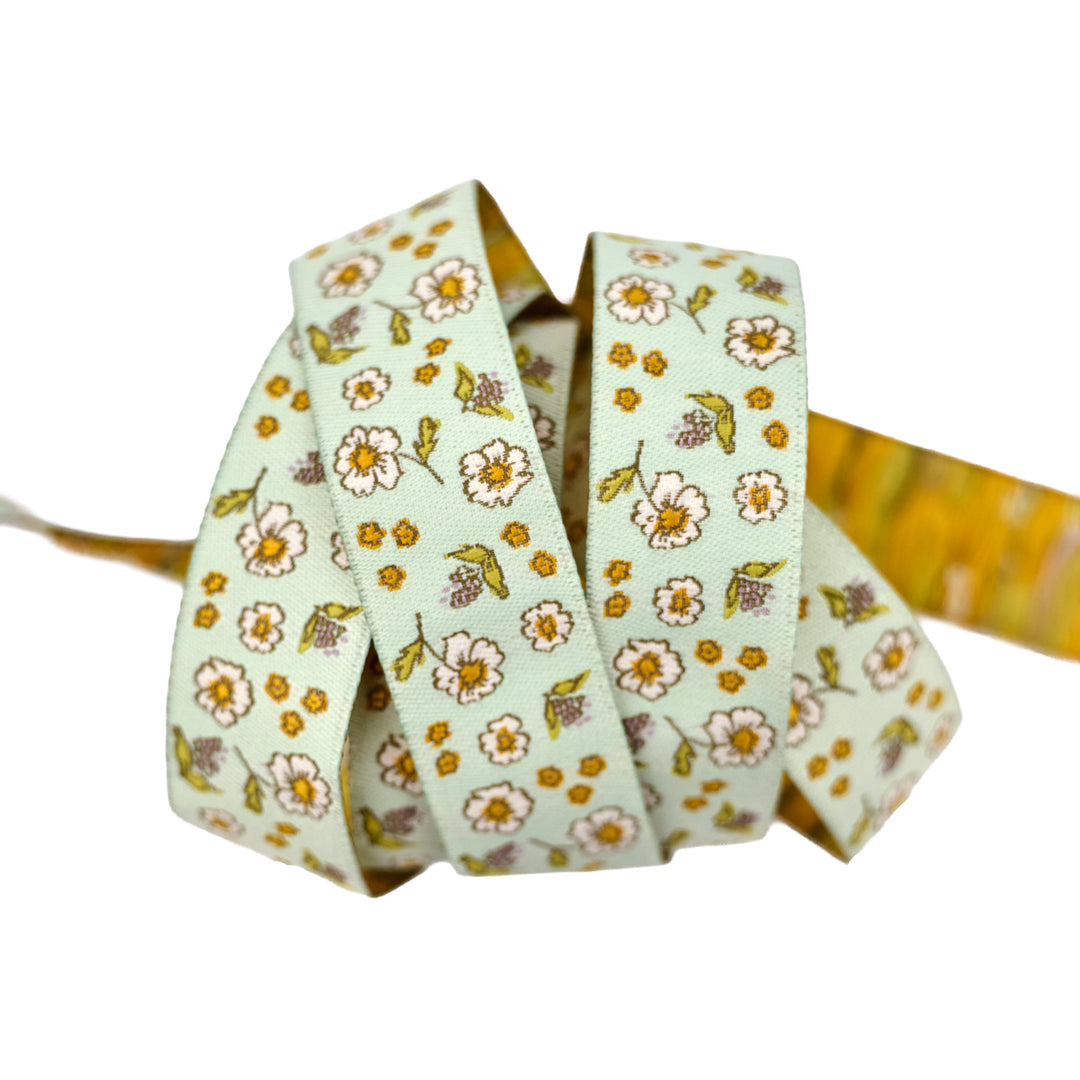 Celestial Garden - Ditsy Floral - 7/8" width - by Alexandra Bordallo - One Yard