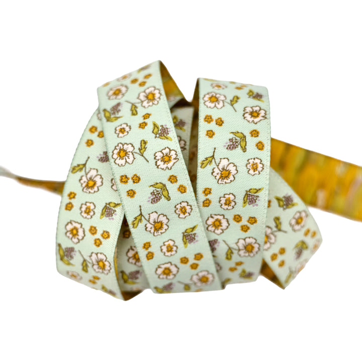 Celestial Garden - Ditsy Floral - 7/8" width - by Alexandra Bordallo - One Yard