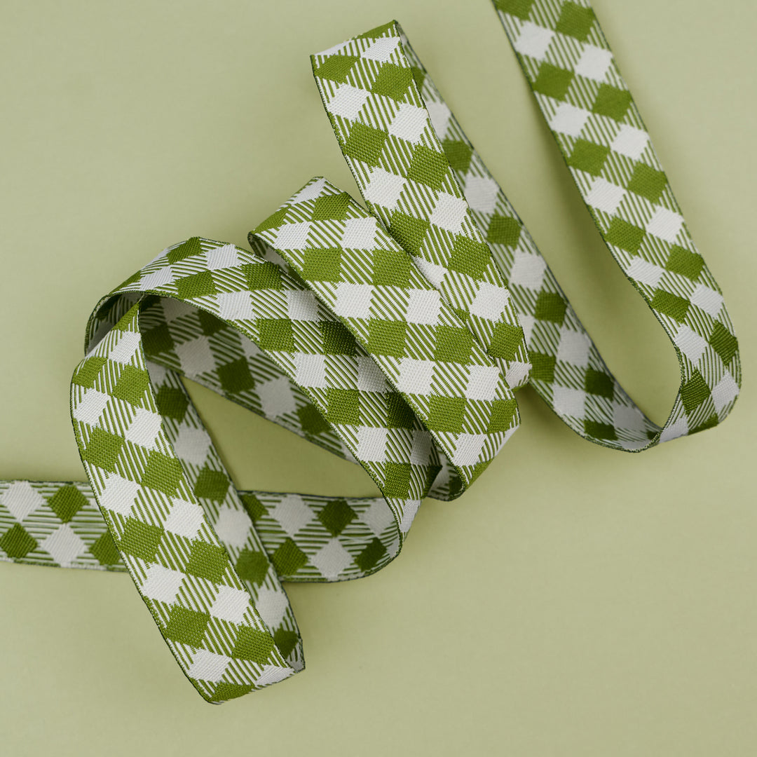 My Secret Garden - Garden Gingham in Leafy - 5/8" width - by Stacy Iest Hsu - One Yard