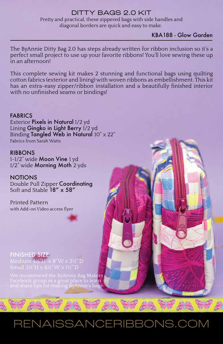 Sewing Kit - Ditty Bags 2.0 - Glow Garden
