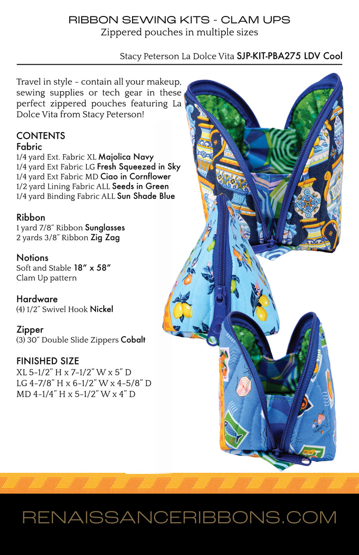 Sewing Kit - Clam Ups - ByAnnie - La Dolce Vita in Cool BASE