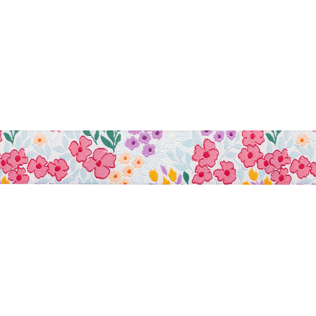 Sunset Cottage - Petalfield in White - 7/8" width - by Stephanie Organes - One Yard (Preorder)