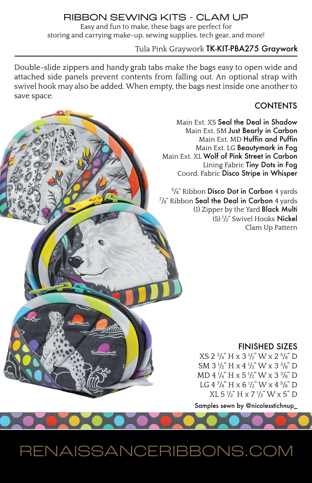 Sewing Kit - Clam Ups - ByAnnie - Graywork