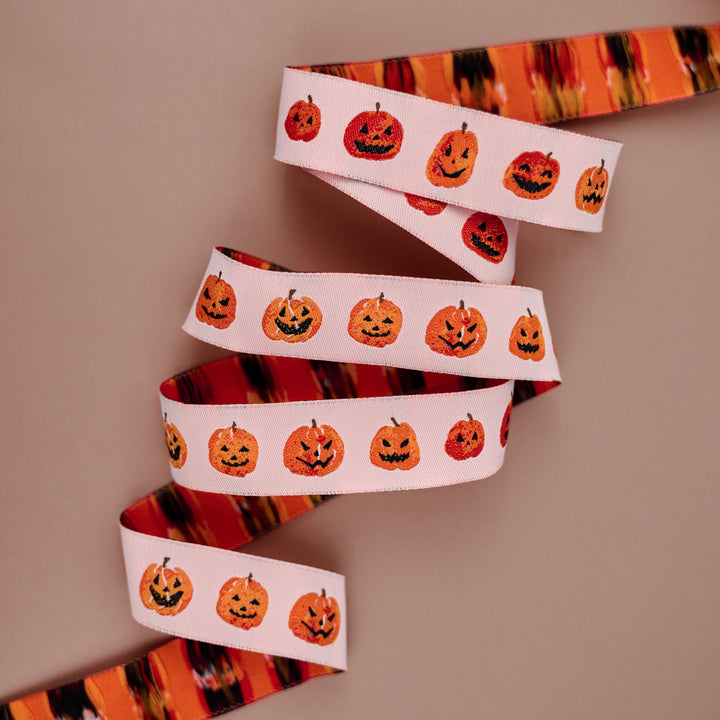 Enshadow - Pumpkin Parade in Orange - 7/8" width - by Katarina Roccella - One Yard (Preorder)