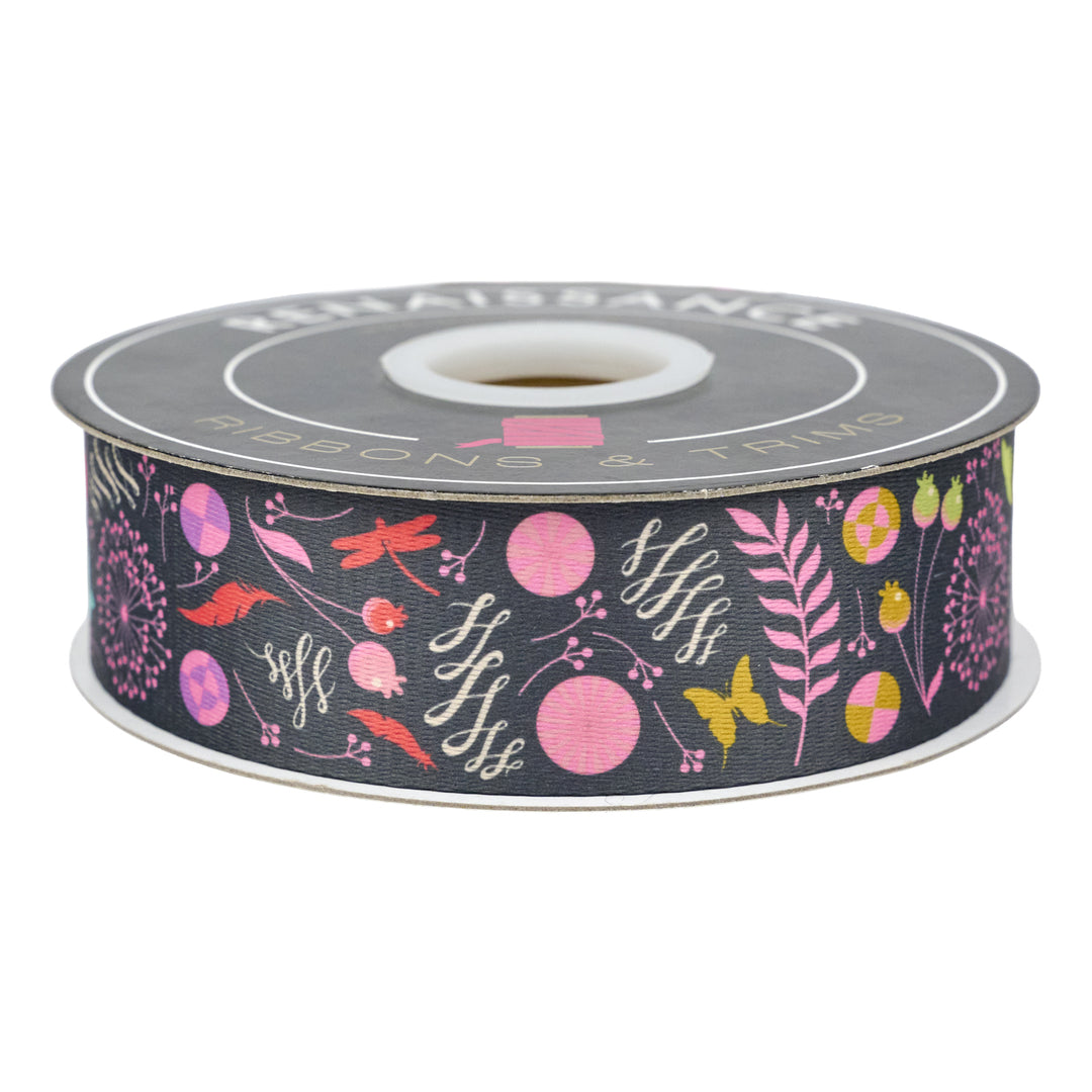 Prince Charming Deja Vu - Dandelion WEBBING - 1-1/2" width - by Tula Pink - 3 Yard Pack (Preorder)