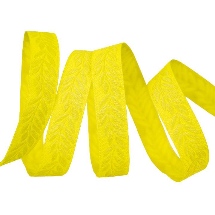Foliage - Foliage in Lemon - 3/8" width - by Sally Kelly - One Yard