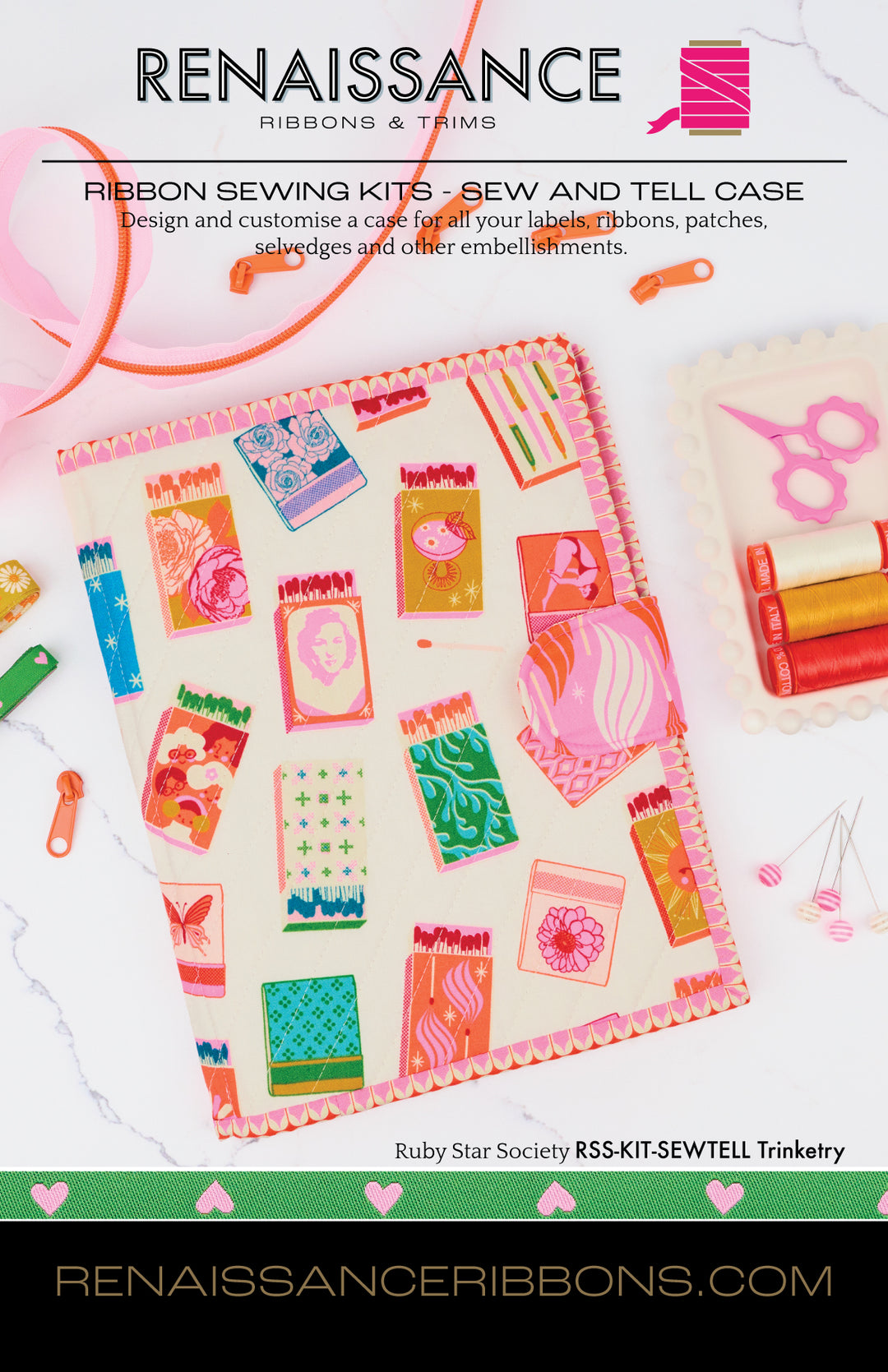 Sewing Kit - Sew and Tell Case - Rosie Taylor Crafts - Trinketry
