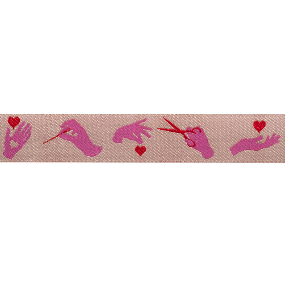 Busy Fingers,Morning Pink-Tula Pink-7/8"-by the yd