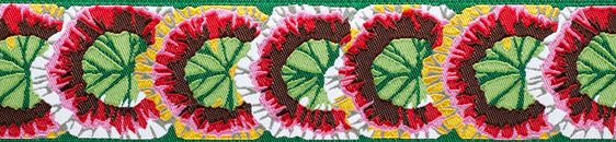 Geranium Leaves on Green - Philip Jacobs - 1-1/2"- by the yard