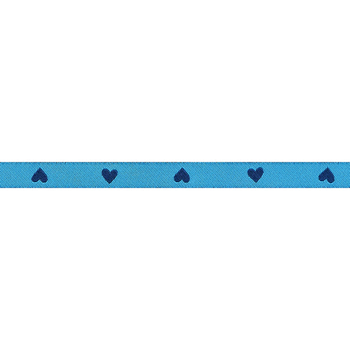 Hearts in Bright Blue - 3/8" width - Hearts and Sparks by Melody Miller - One Yard