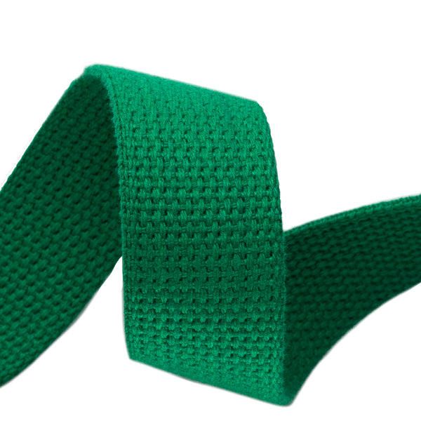 1.25" Kellygreen Heavyweight Cotton Webbing