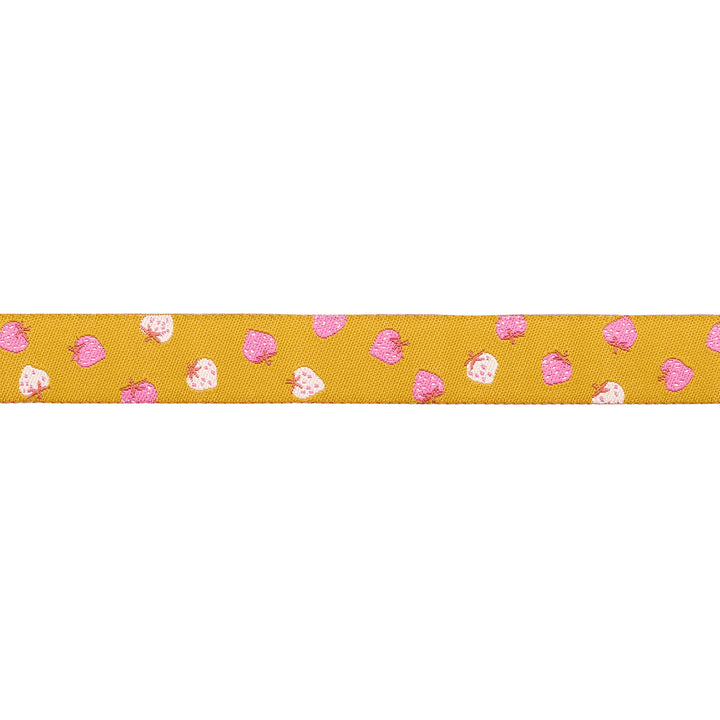 PREORDER - Strawberry - Strawberry Toss in Goldenrod - 5/8" width - by Kimberly Kight - One Yard