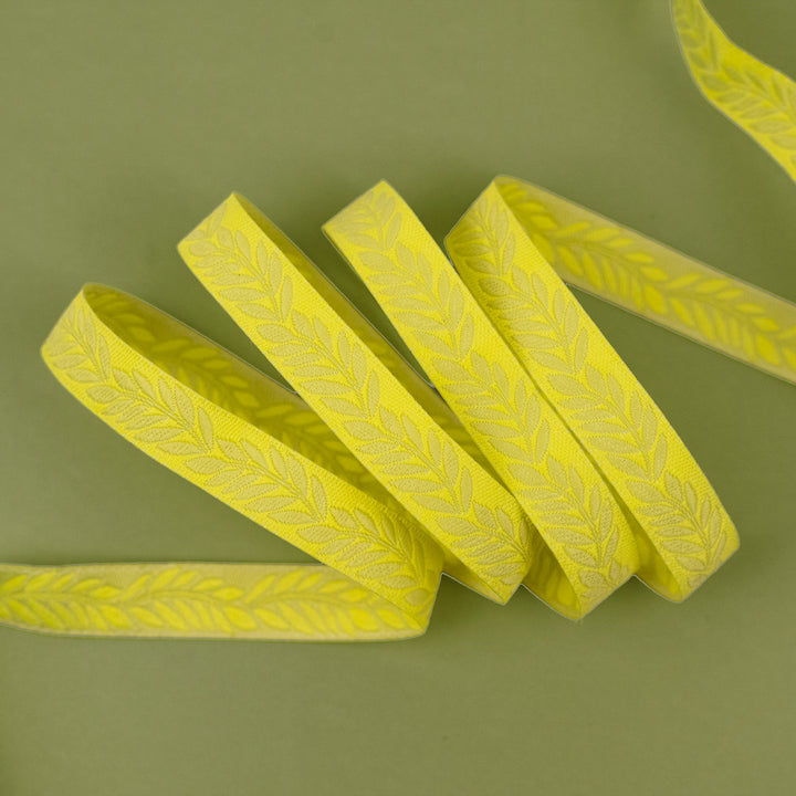 Foliage - Foliage in Lemon - 3/8" width - by Sally Kelly - One Yard