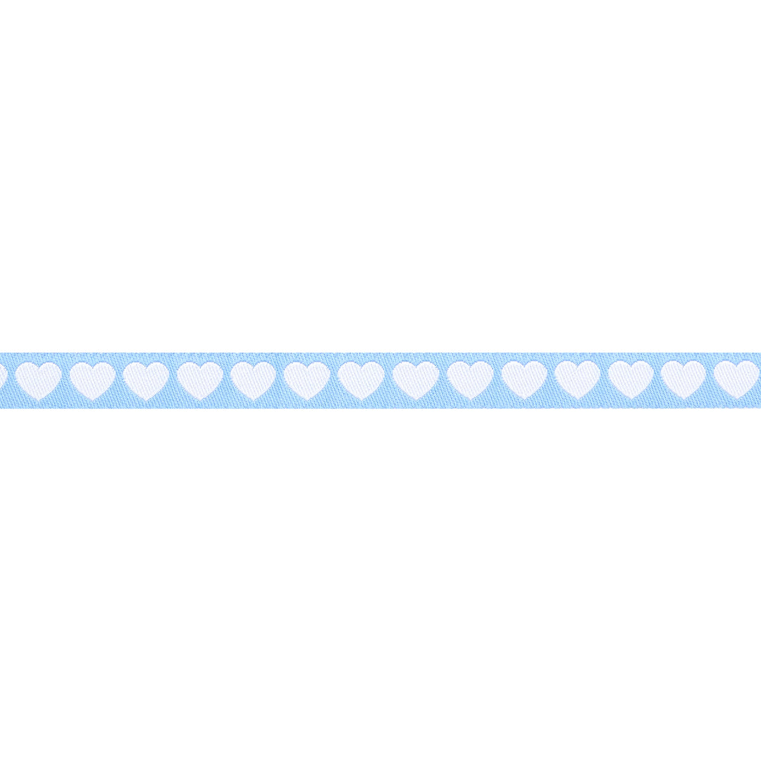 PREORDER - Funny Valentine - Tiny Hearts in Blue and White - 3/8" width - by Lizzy House - One Yard