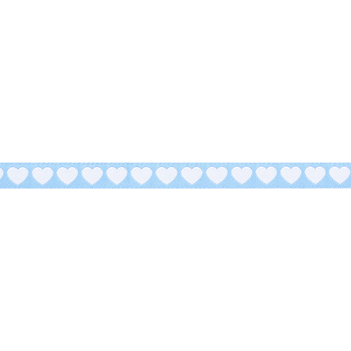 PREORDER - Funny Valentine - Tiny Hearts in Blue and White - 3/8" width - by Lizzy House - One Yard