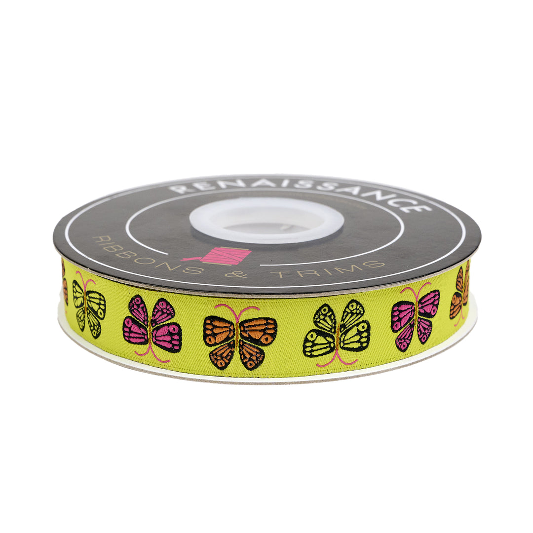 PREORDER - Ooh Lucky Lucky - Butterfly - 7/8" width - by Alexia Abegg - One Yard