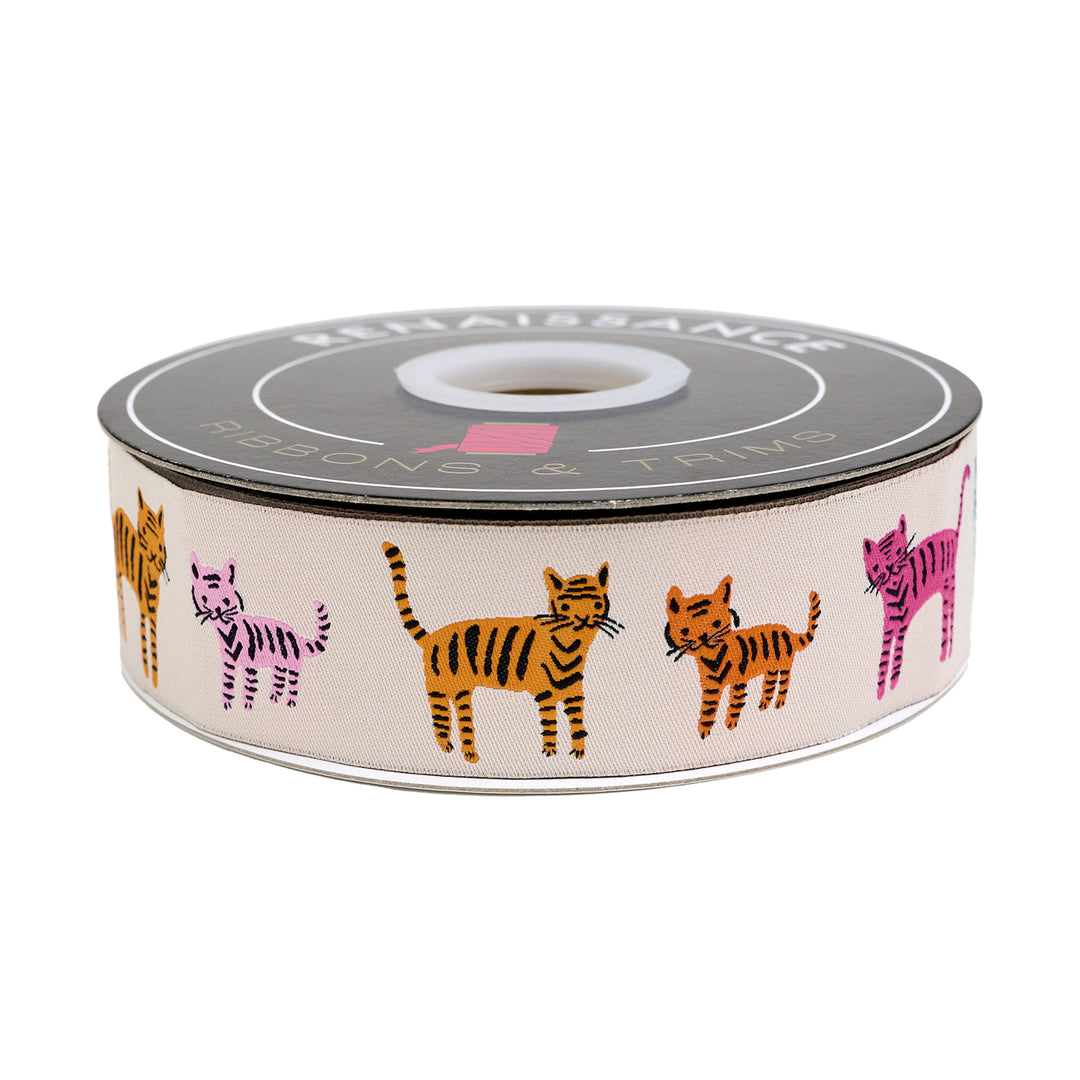 PREORDER - Catnap - Tiger Stripes in Natural - 1-1/2" width - by Alexia Abegg - One Yard