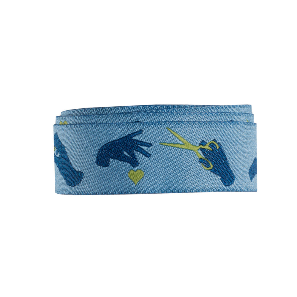 Busy Fingers, Noon Blue-Tula Pink-7/8"-by the yard