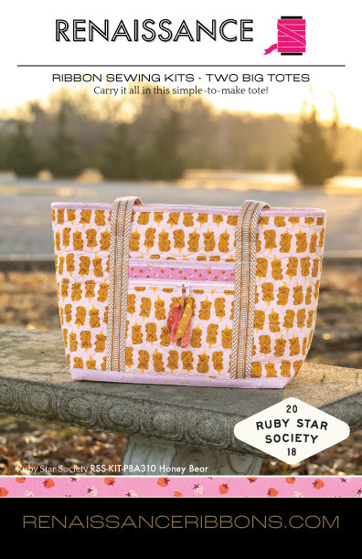 Sewing Kit - Two Big Totes with Honey Bears