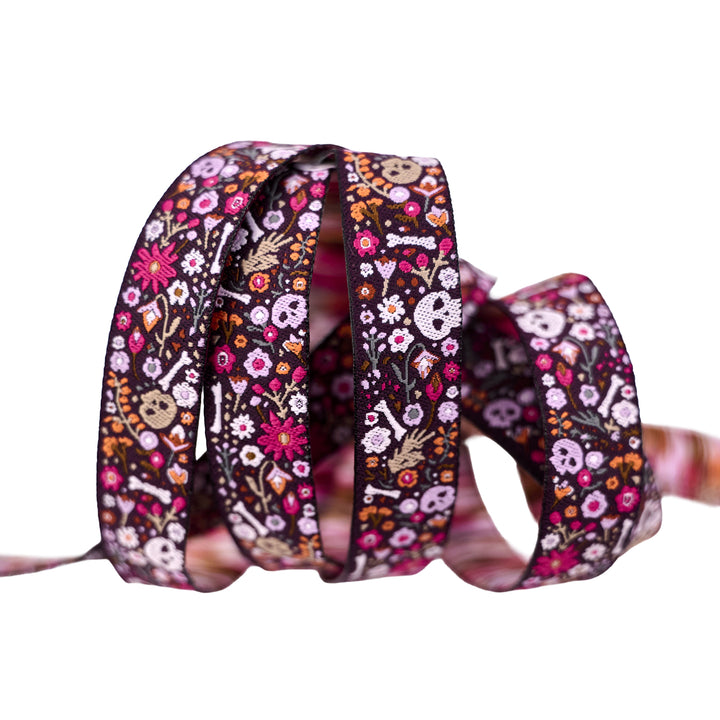 Enshadow - Graveyard in Plum - 5/8" width - by Katarina Roccella - One Yard (Preorder)