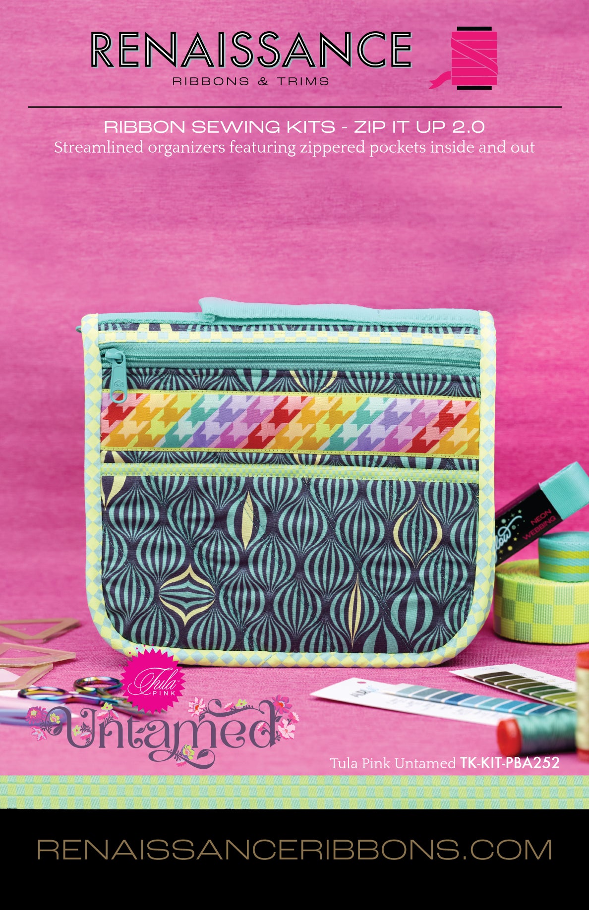 Sewing Kit - Zip It Up 2.0 with Untamed – Renaissance Ribbons