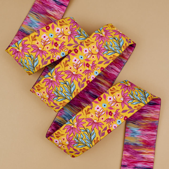 Sunset Cottage - Sunset Meadow in Gold - 1-1/2" width - by Stephanie Organes - One Yard (Preorder)
