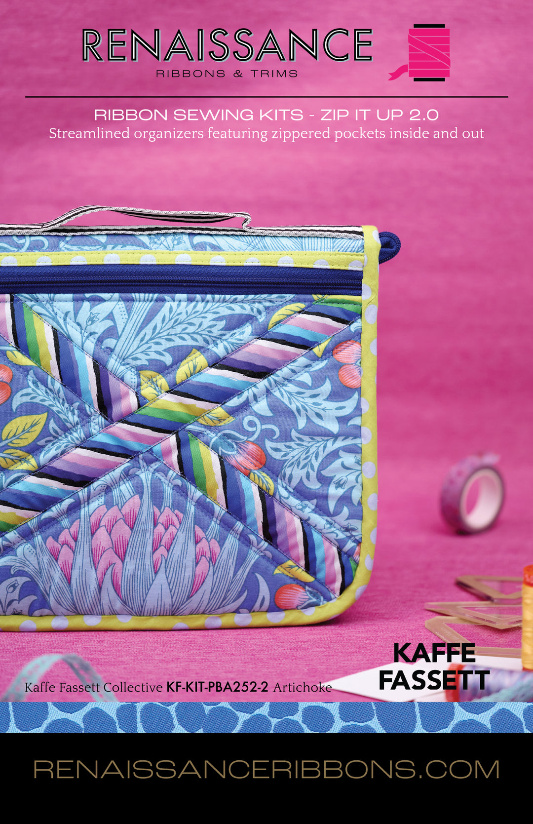Sewing Kit - Zip It Up 2.0 with Kaffe x Morris and Co. BASE