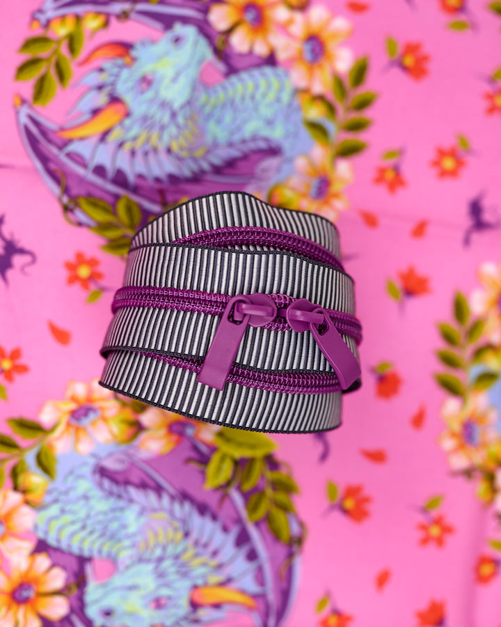 Purple Reign - Handbag Zipper - Renaissance Ribbons