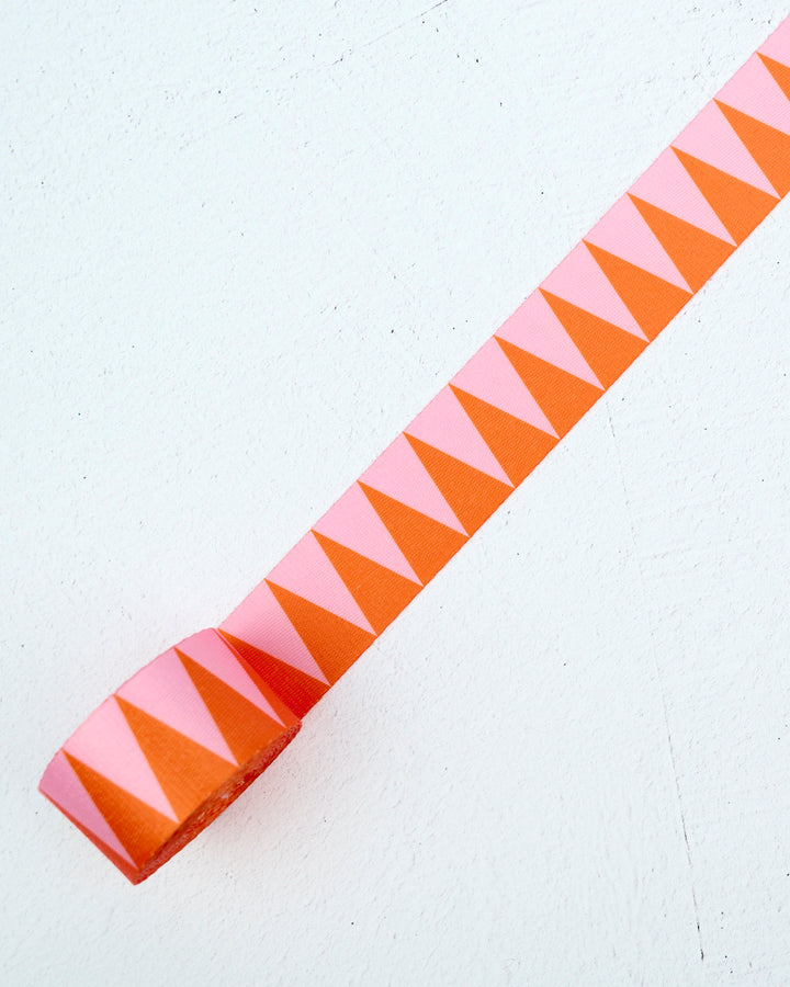 Sawtooth Webbing in Grapefruit - 1-1/2" width - by Renaissance Ribbons