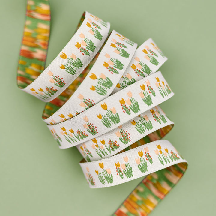 Celestial Garden - Tulip Bulbs - 5/8" width - by Alexandra Bordallo - One Yard