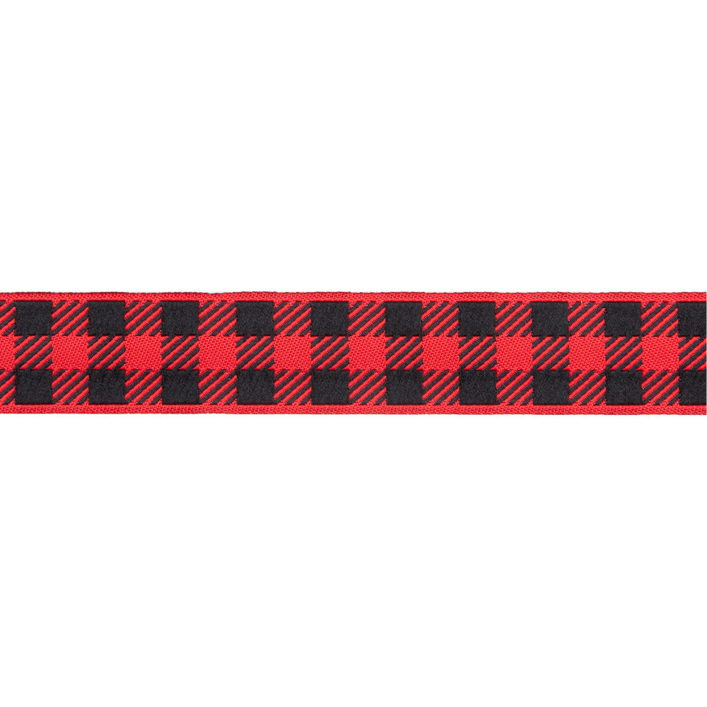 Gingham Red and Black-7/8"-by the yard