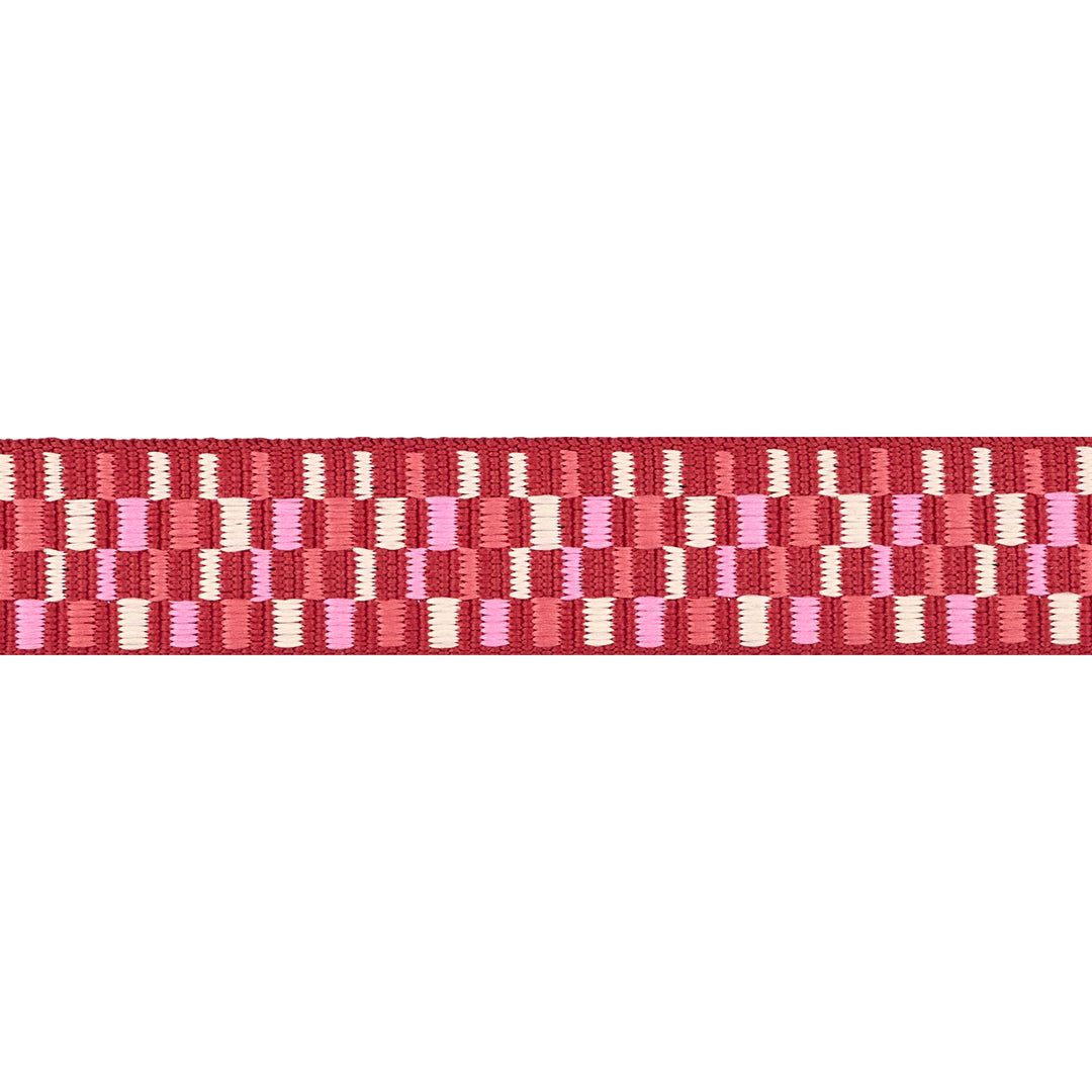 Paradise Garden - Rhapsody in Pomegranate - 1" width WEBBING - by Patty Basemi - One Yard