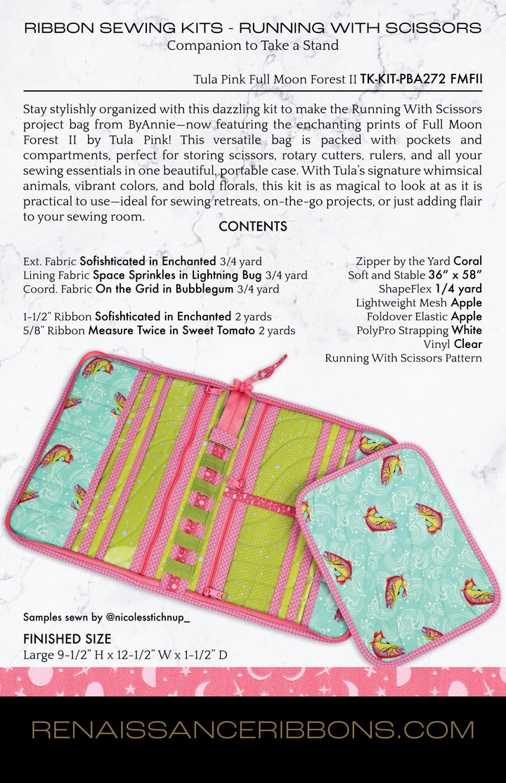 Sewing Kit - Running With Scissors with Full Moon Forest II