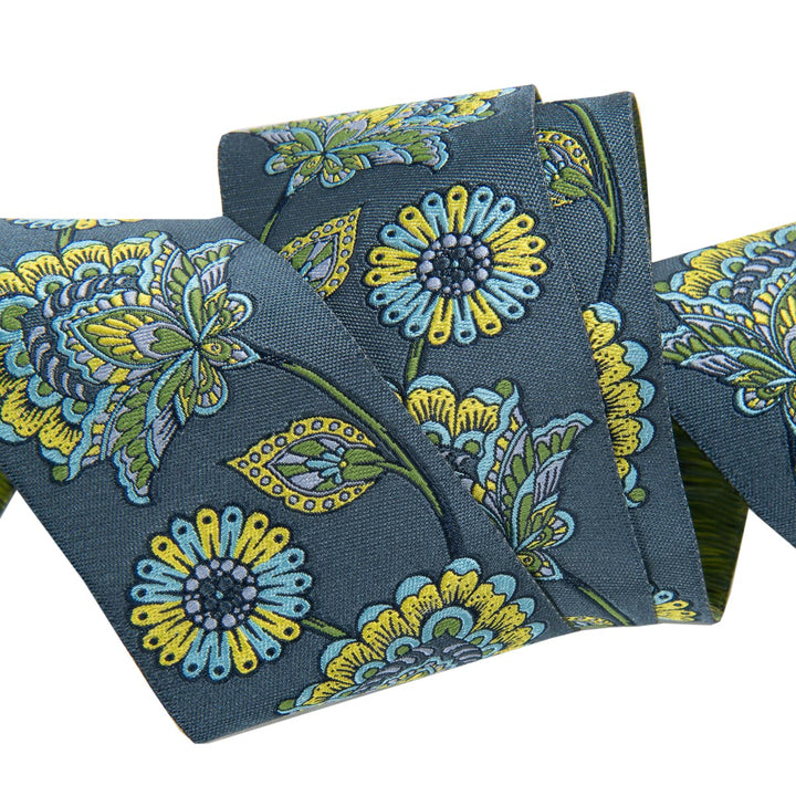 Jacobean flower indigo - Tula Pink - 2" - by the yard