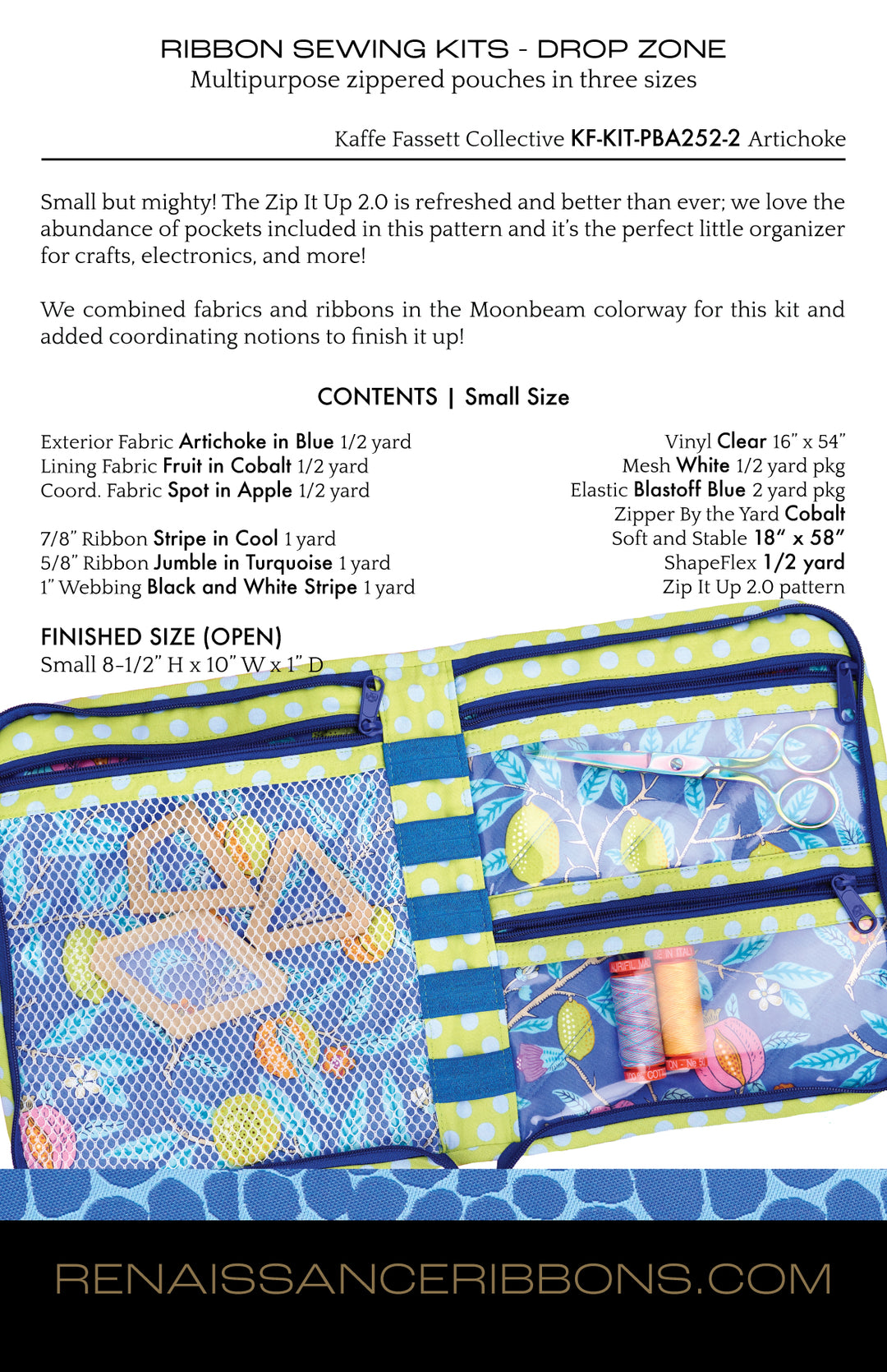Sewing Kit - Zip It Up 2.0 with Kaffe x Morris and Co. BASE