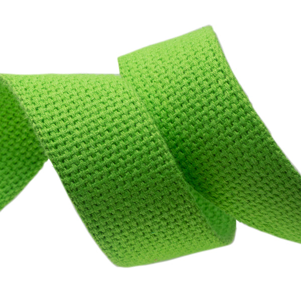 1.25" Lime Heavyweight Cotton Webbing